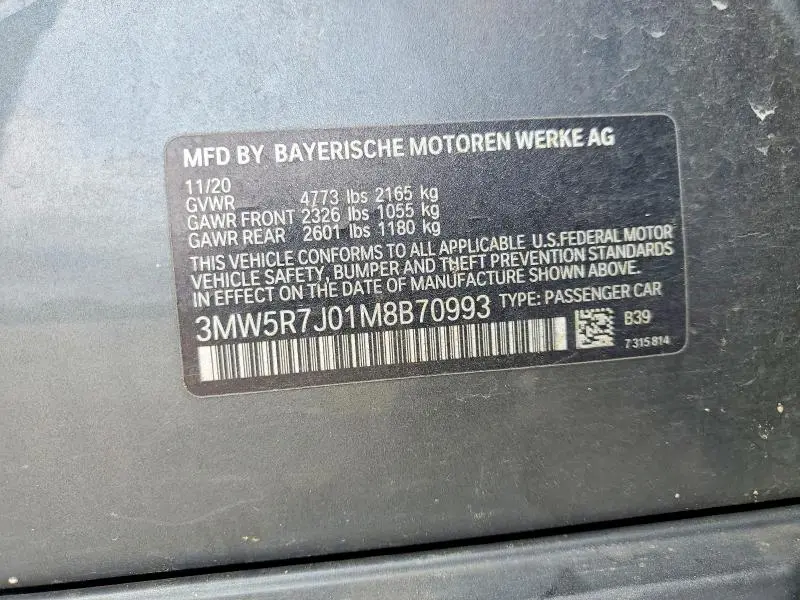 2021 BMW 330XI   