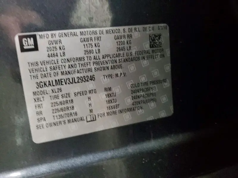 2018 GMC TERRAIN SLE  