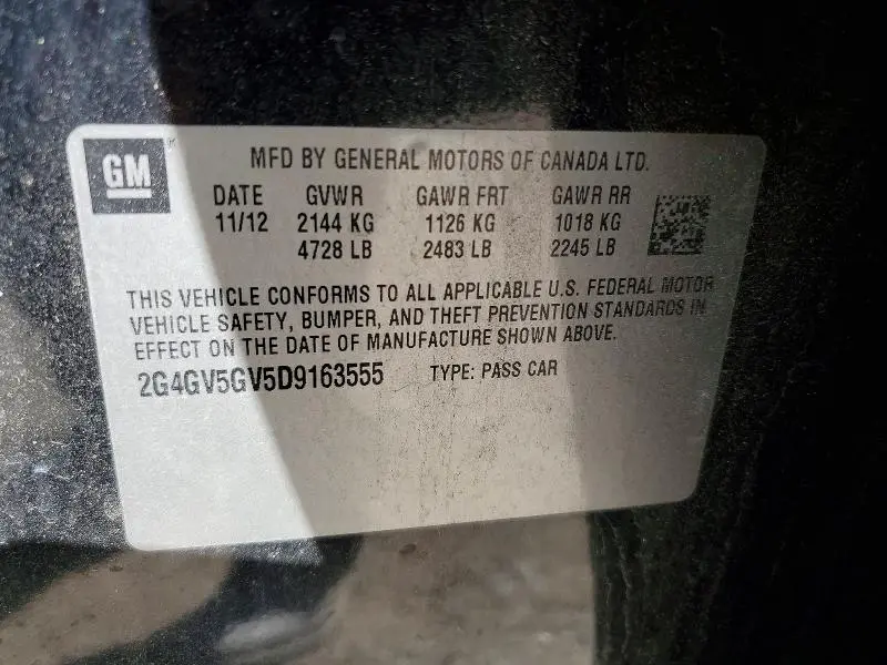 2013 BUICK REGAL GS  
