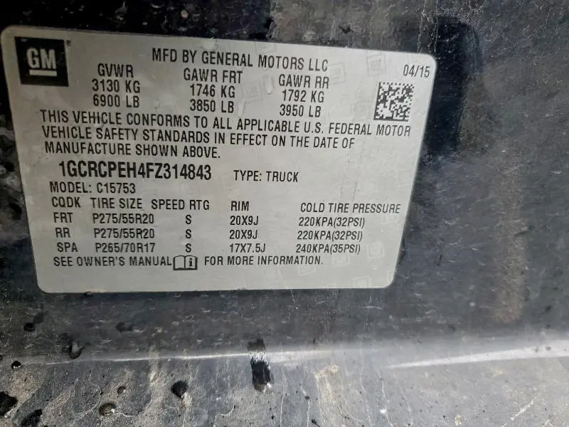 2015 CHEVROLET SILVERADO C1500  