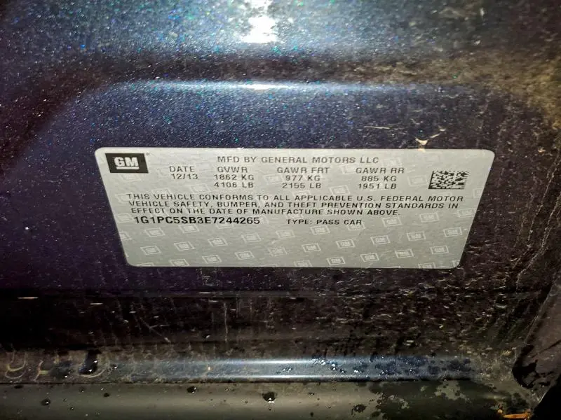 2014 CHEVROLET CRUZE LT  