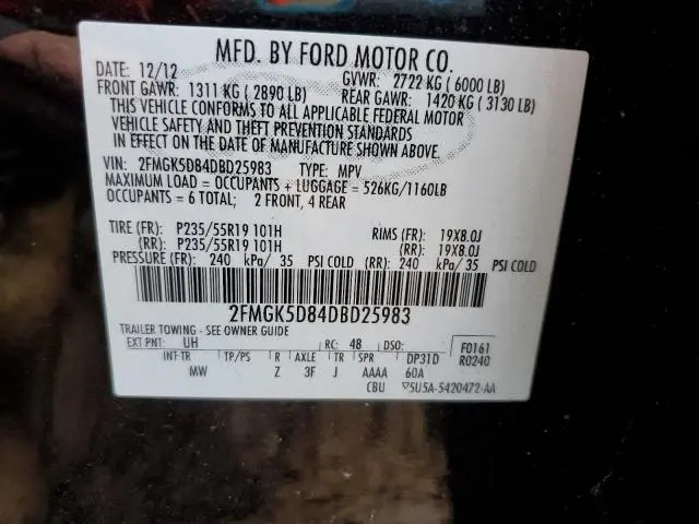 2013 FORD FLEX LIMITED