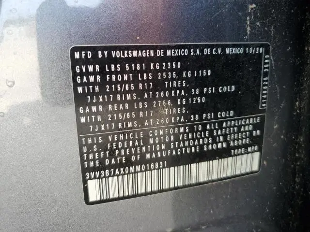 2021 VOLKSWAGEN TIGUAN SE  