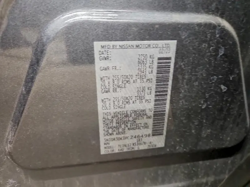 2023 NISSAN PATHFINDER PLATINUM  