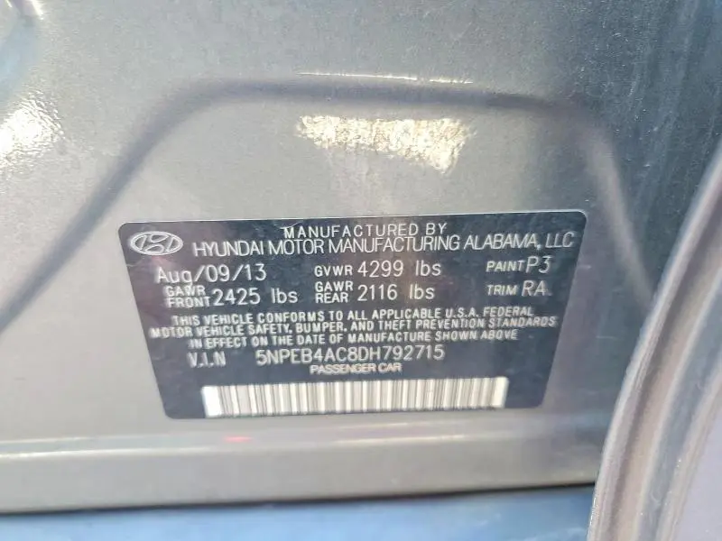 2013 HYUNDAI SONATA GLS  