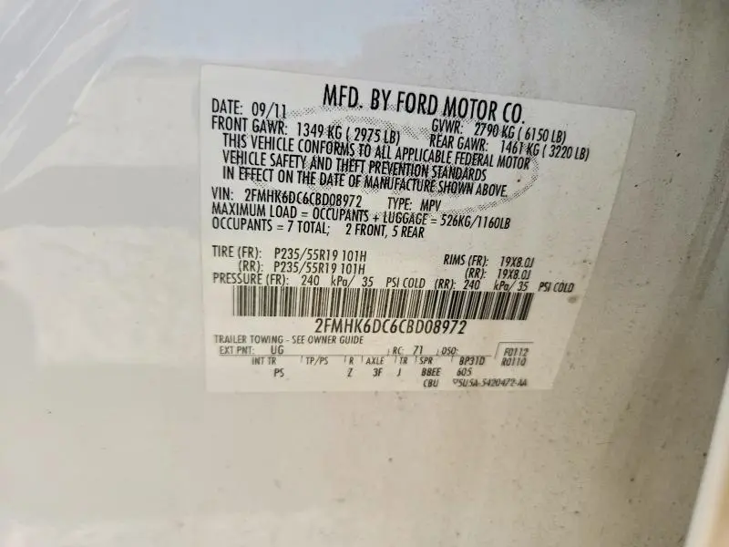 2012 FORD FLEX LIMITED  