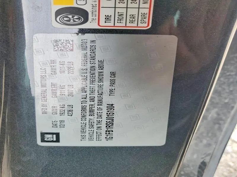 2018 CHEVROLET CAMARO LT  