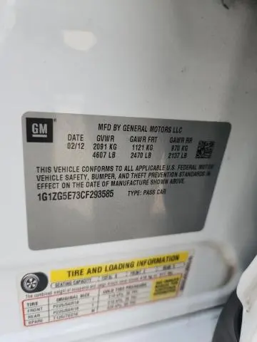 2012 CHEVROLET MALIBU LTZ  