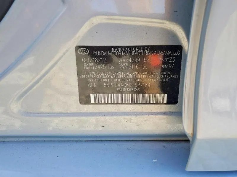 2013 HYUNDAI SONATA GLS  
