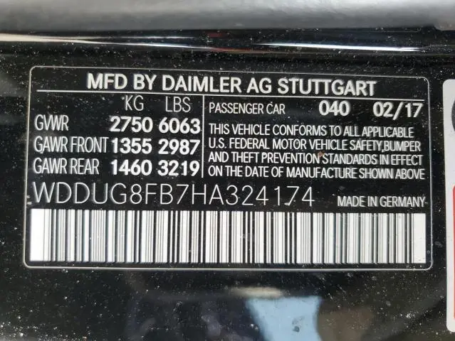2017 MERCEDES-BENZ S 550 4MATIC  