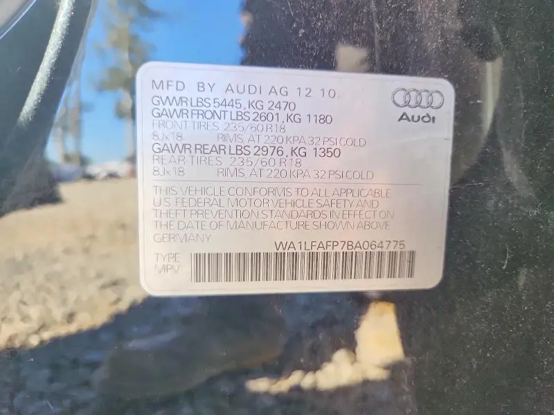 2011 AUDI Q5 PREMIUM PLUS  