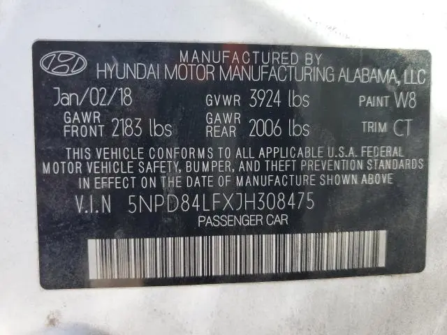 2018 HYUNDAI ELANTRA SEL