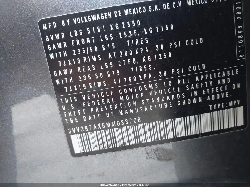 2021 VOLKSWAGEN TIGUAN 2.0T SE/2.0T SE R-LINE BLACK/2.0T SEL