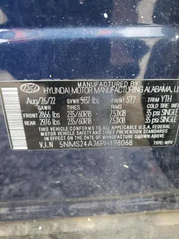 2023 HYUNDAI SANTA FE SEL  