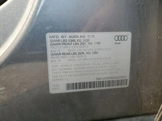 2013 AUDI Q5 PREMIUM PLUS  