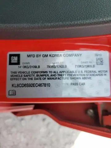 2014 CHEVROLET SPARK 1LT  