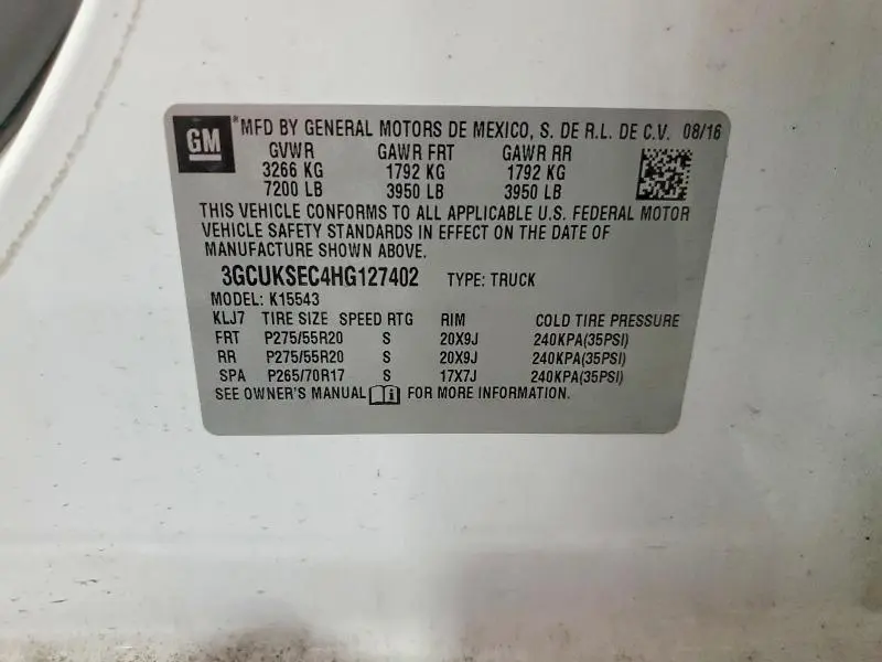 2017 CHEVROLET SILVERADO K1500 LTZ  