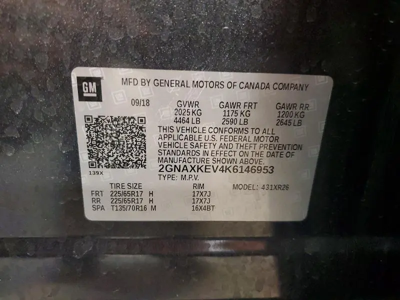 2019 CHEVROLET EQUINOX LT  
