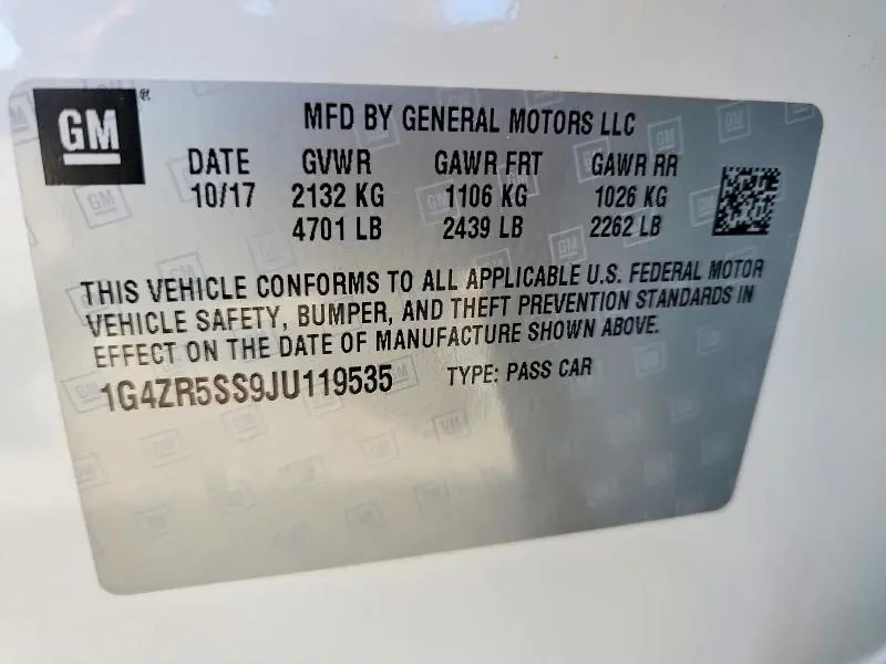 2018 BUICK LACROSSE PREMIUM  