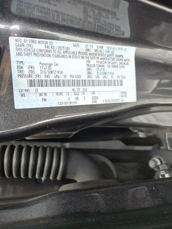 2015 FORD FOCUS SE  