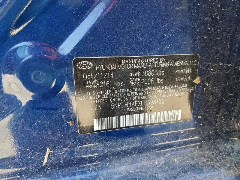 2015 HYUNDAI ELANTRA SE  