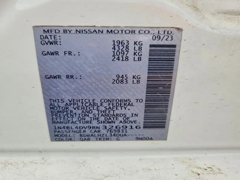 2024 NISSAN ALTIMA 2.5 SV  