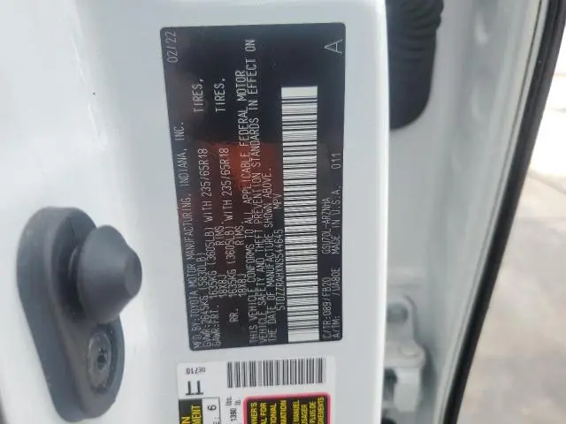 2022 TOYOTA HIGHLANDER L  