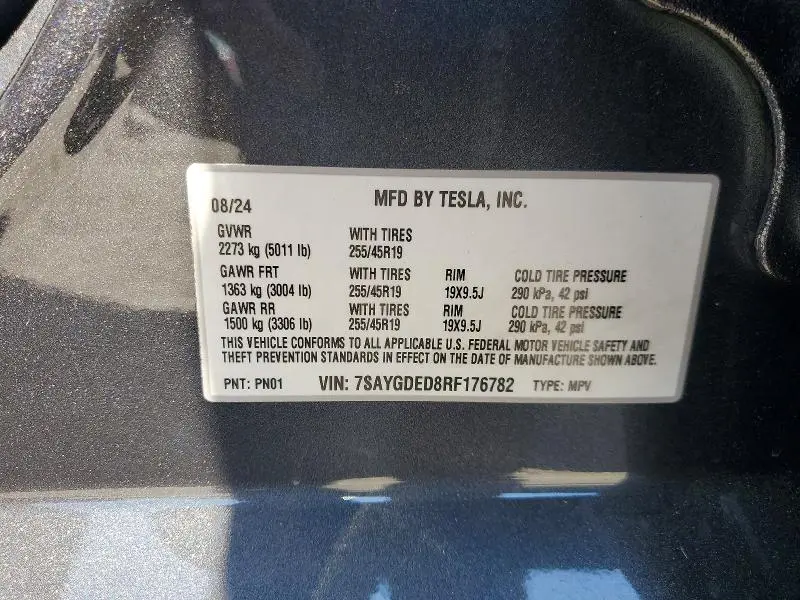 2024 TESLA MODEL Y   