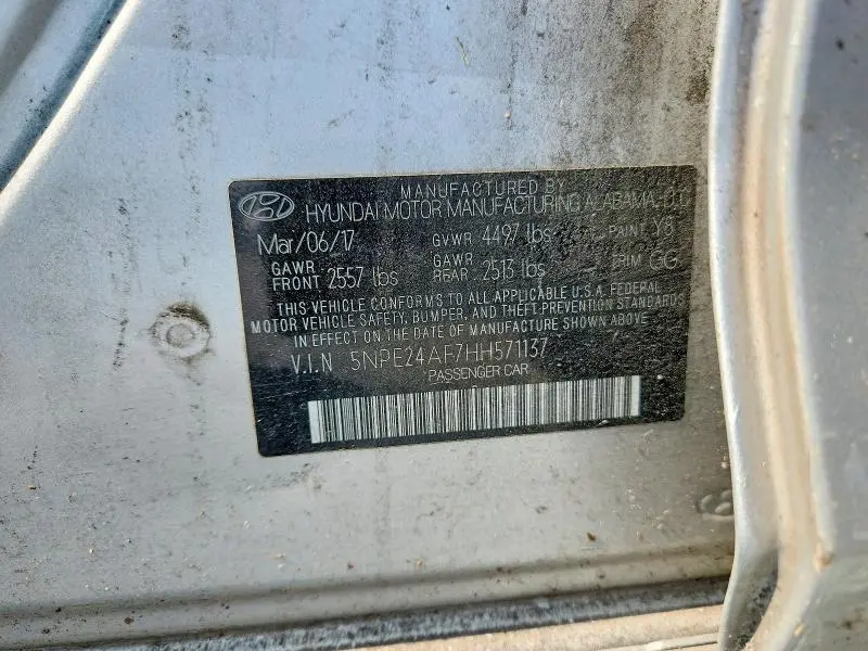 2017 HYUNDAI SONATA SE  