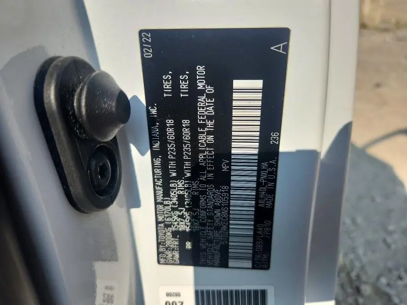 2022 TOYOTA SIENNA LIMITED 7-PASSENGER  