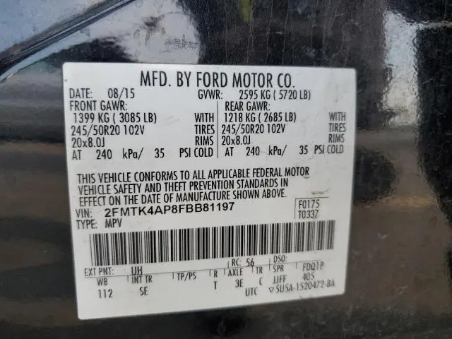 2015 FORD EDGE SPORT