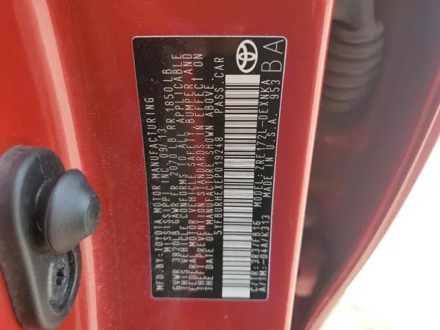 2014 TOYOTA COROLLA L  