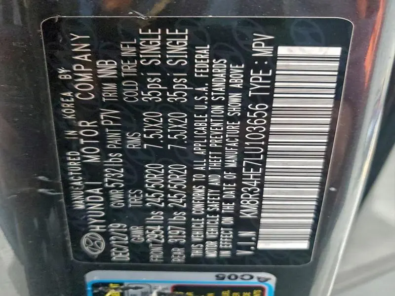 2020 HYUNDAI PALISADE SEL  