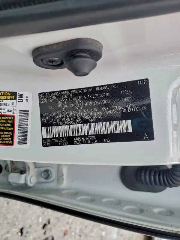 2021 TOYOTA HIGHLANDER HYBRID LIMITED  