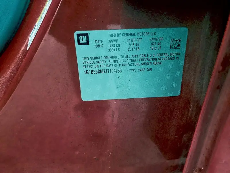 2018 CHEVROLET CRUZE LT  