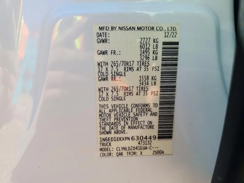 2023 NISSAN FRONTIER PRO-4X  