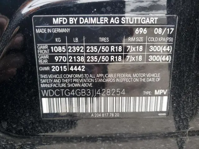 2018 MERCEDES-BENZ GLA 250 4MATIC  