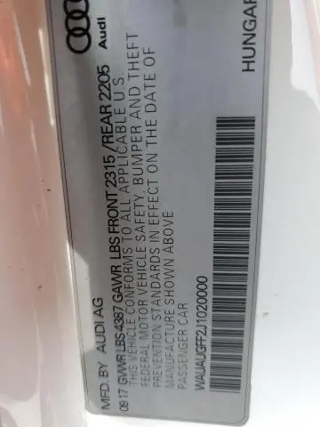 2018 AUDI A3 PREMIUM  