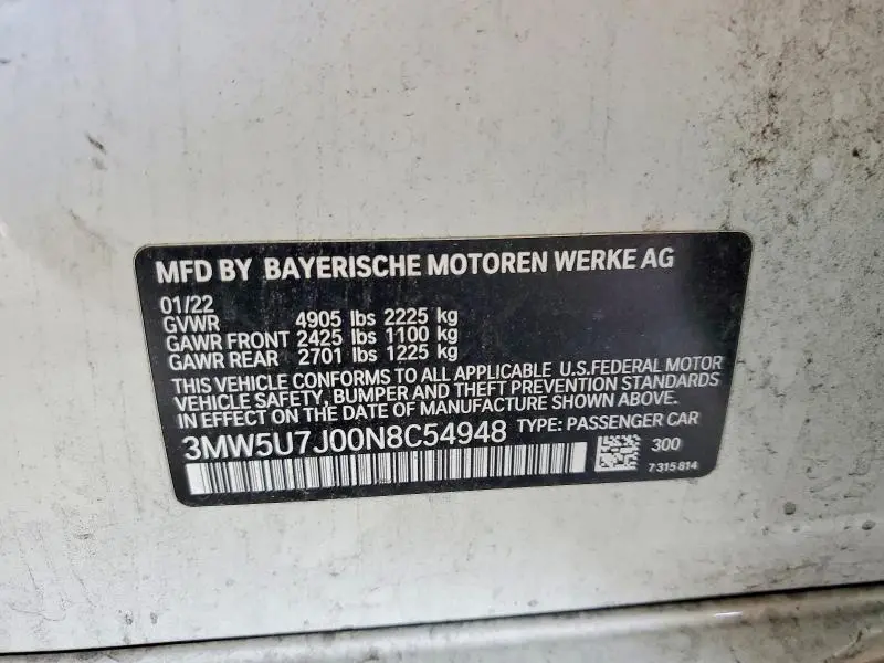2022 BMW M340I   