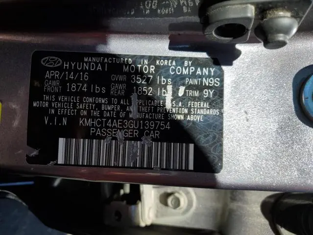 2016 HYUNDAI ACCENT SE  