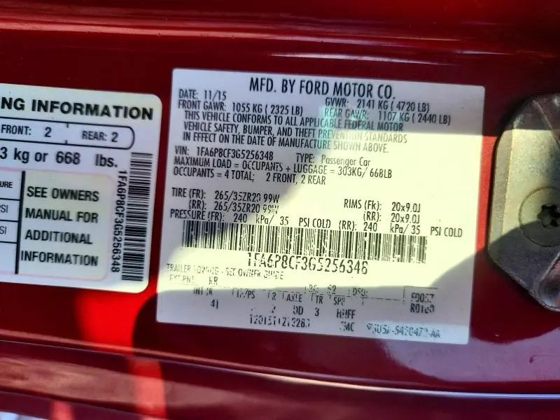 2016 FORD MUSTANG GT  