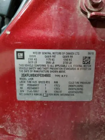 2015 GMC TERRAIN SLE  