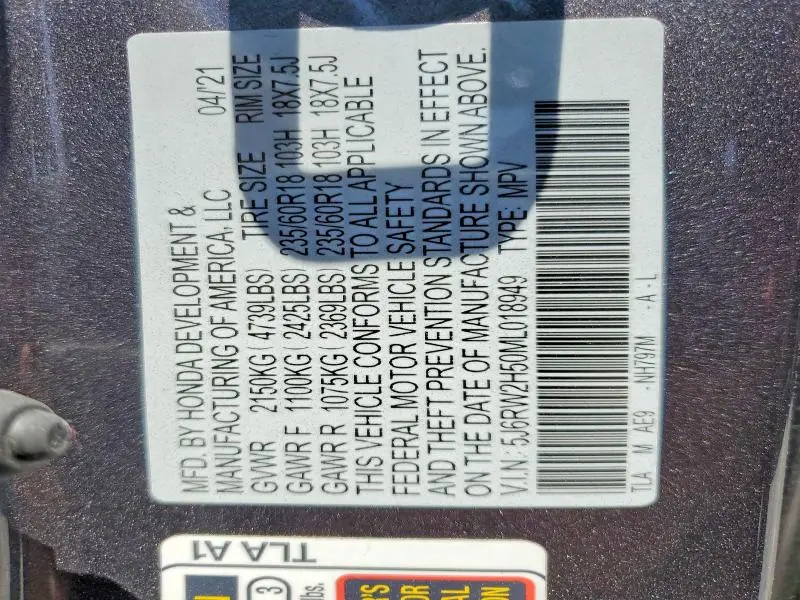 2021 HONDA CR-V EX  