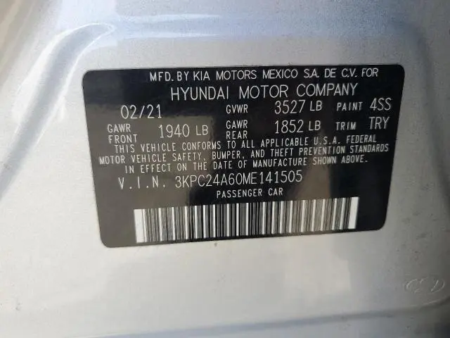 2021 HYUNDAI ACCENT SE  