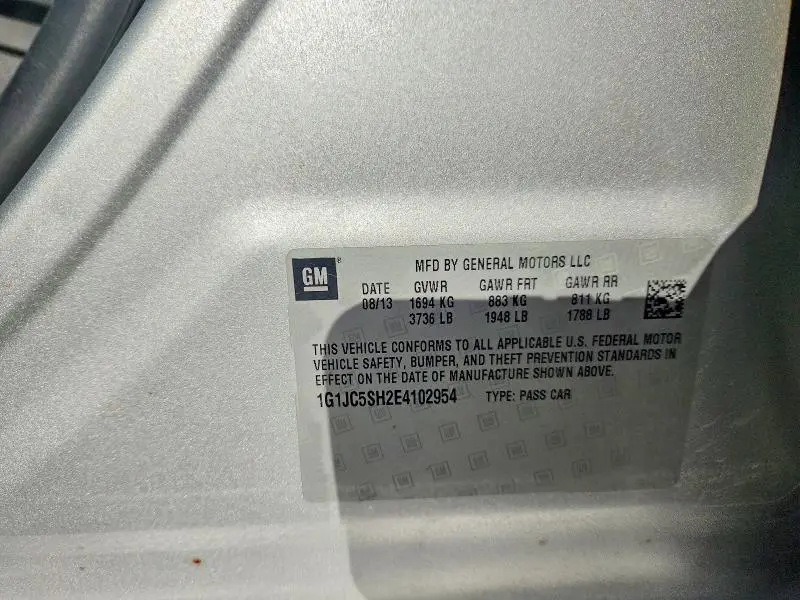 2014 CHEVROLET SONIC LT  
