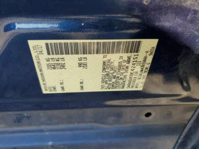 2017 NISSAN MAXIMA 3.5S  