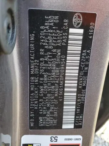 2023 TOYOTA CAMRY XSE  