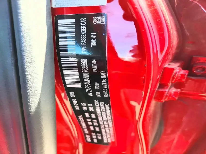2020 ALFA ROMEO GIULIA   