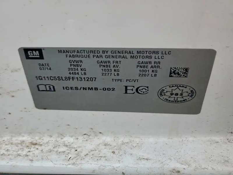 2015 CHEVROLET MALIBU 1LT  