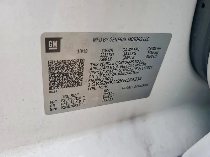 2019 GMC YUKON SLT  